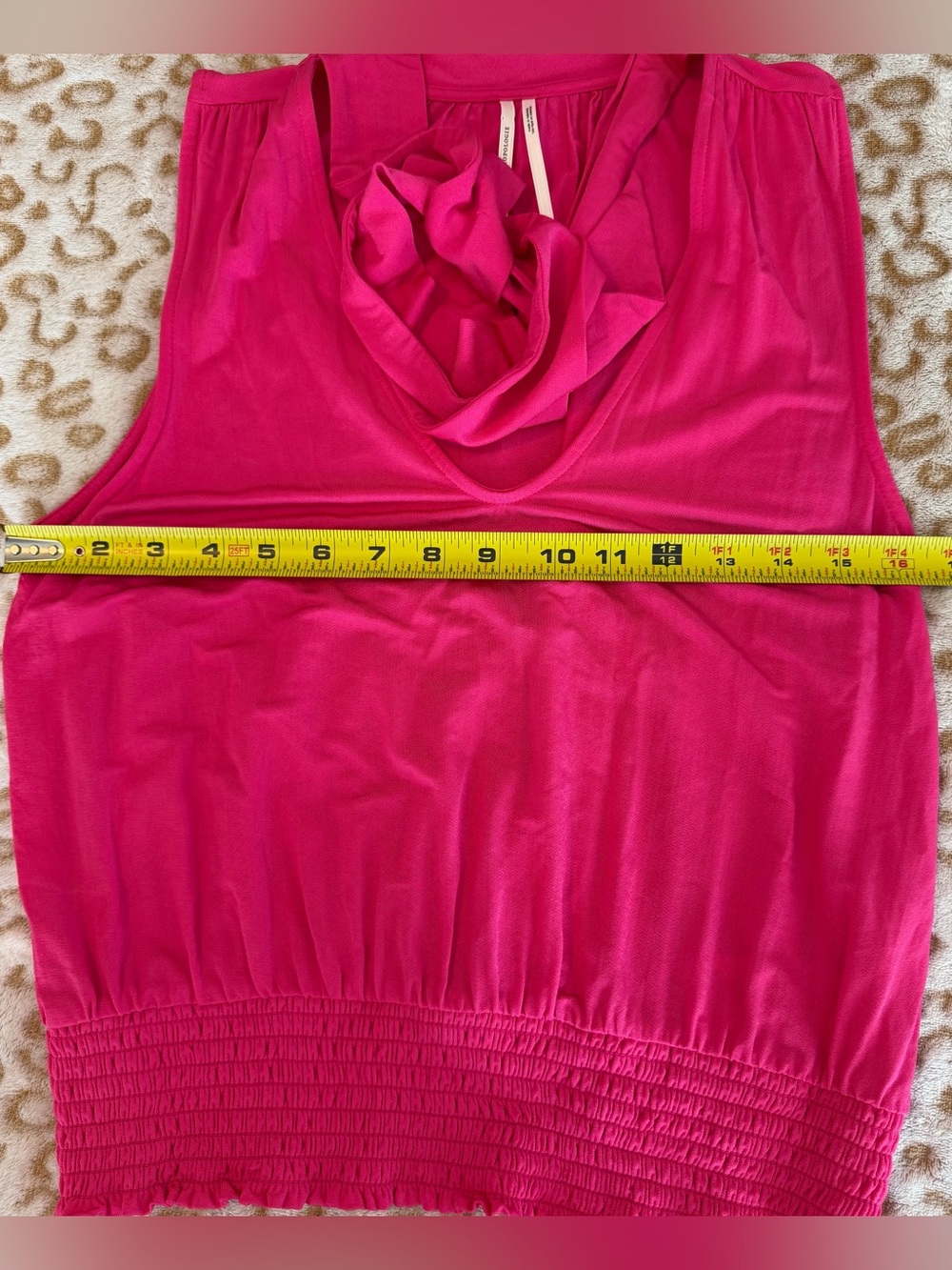 Anthropologie Tie-Neck Sleeves Blouse 
Fuchsia Pink Women’s Size: S - Picture 8 of 9